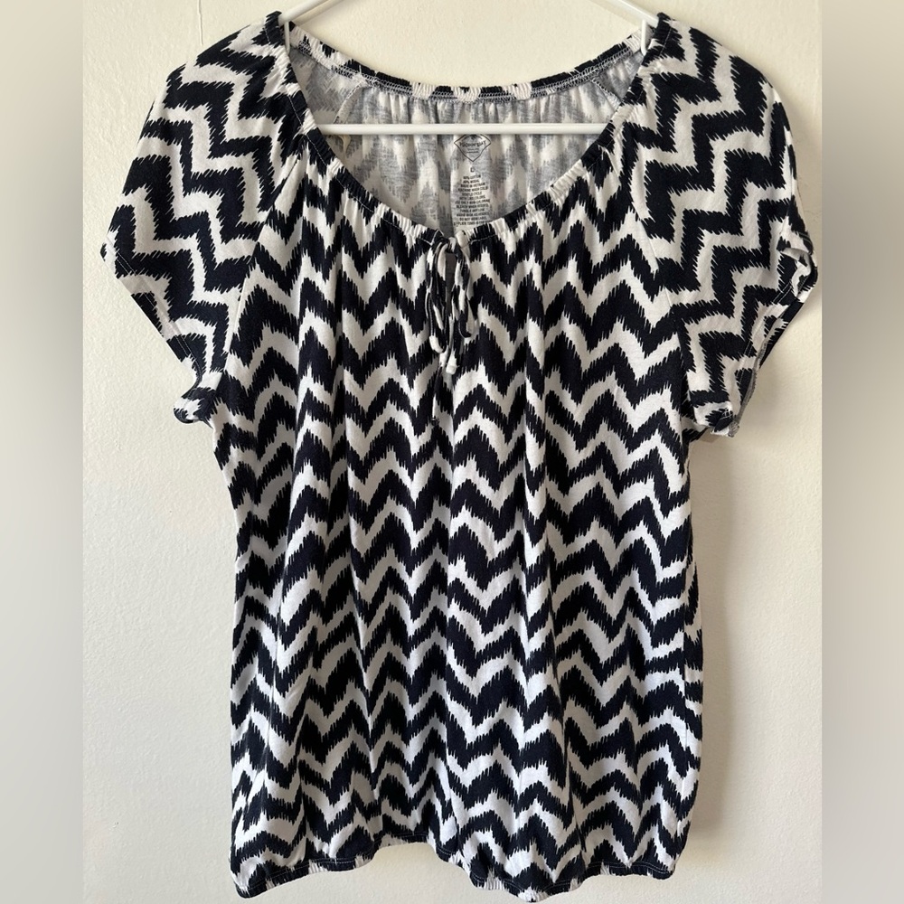 St. John’s Bay Chevron Cotton/Modal Top